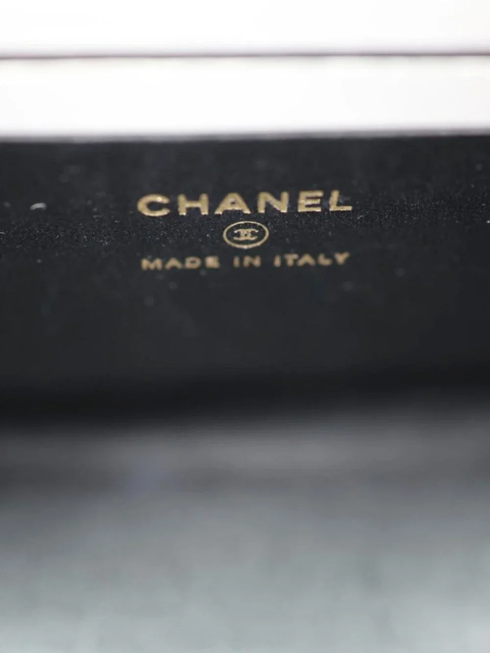 Chanel  Enamel Top Handle Flap Quilted Lambskin Leather Crossbody Bag Blac